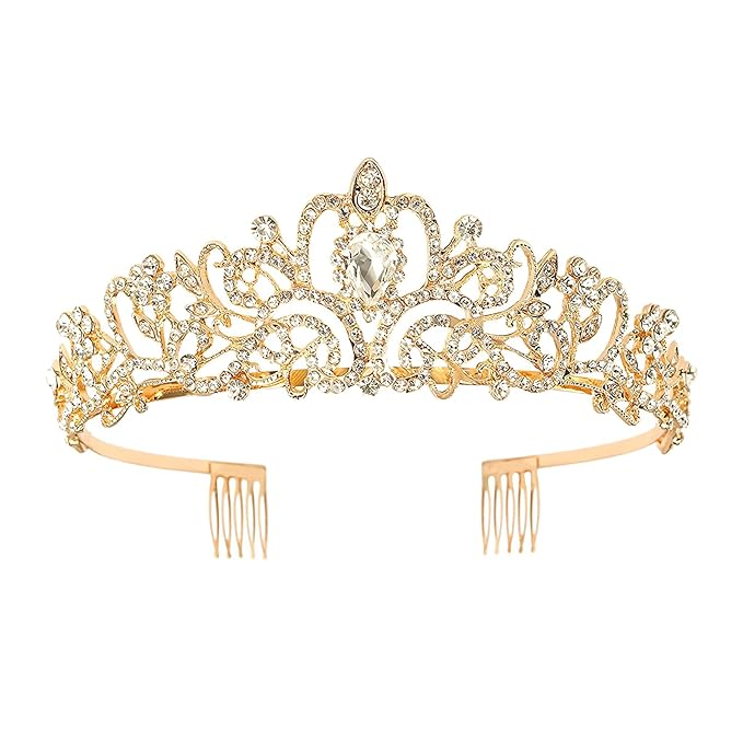 Tiara Crown for Women, Headband Hair Accessories for Birthday Wedding Party Costume