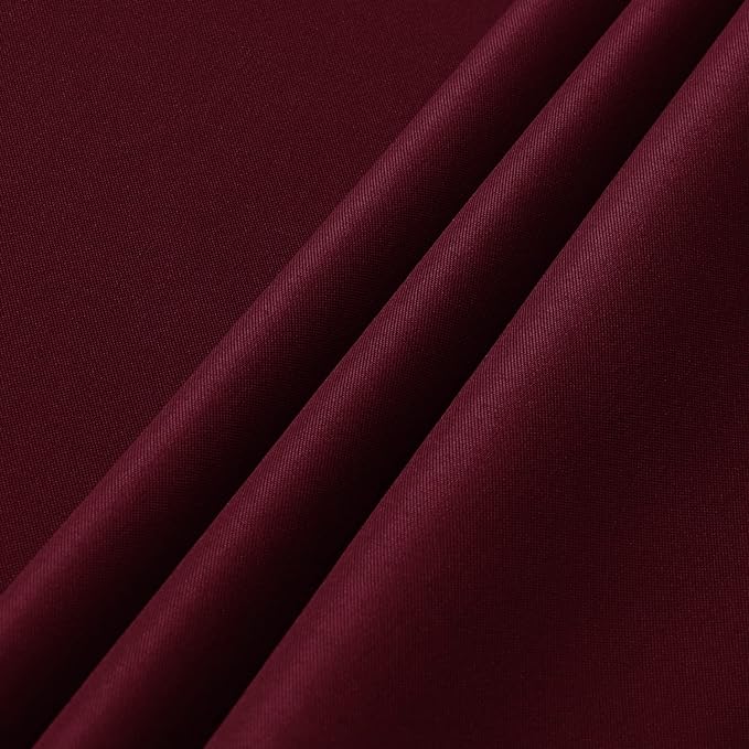 sancua 2 Pack Burgundy Tablecloth 54 x 54 Inch, Stain and Wrinkle Resistant Square Table Cloth - Washable Polyester Table Cover for Dining Tables, Buffet Parties and Camping