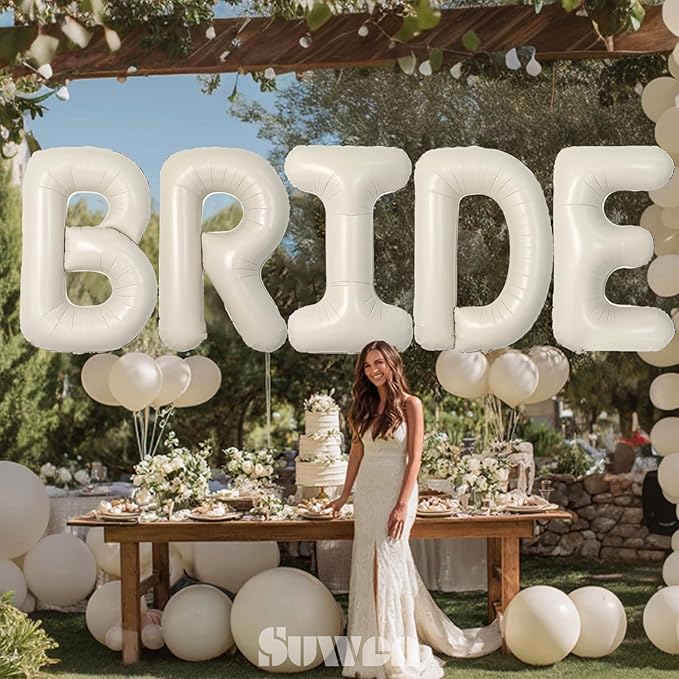 SUWEN 40 Inch Cream Large Y Letter Balloons Big Foil Helium Letter Balloons A-Z Jumbo Mylar Happy Birthday Party Decorations for Girl Anniversary Party Supplies