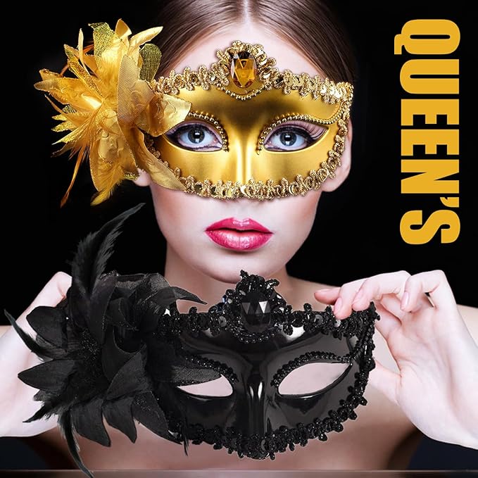 Masquerade Mask for Women Venetian Halloween Carnival Masks for Party Prom Ball