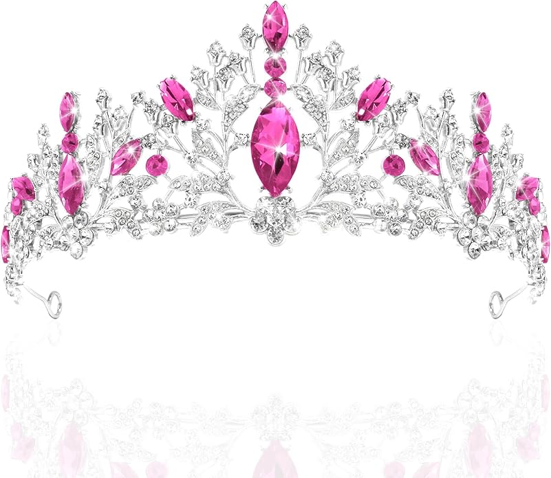 TAROSE Crowns for Women and Girls, Queen Crystal Gold Silver Tiaras with White Rhinestone and Combs, Goddess Crown for Wedding Bride Birthday Princess Bridal Shower Hair Accessories for Women