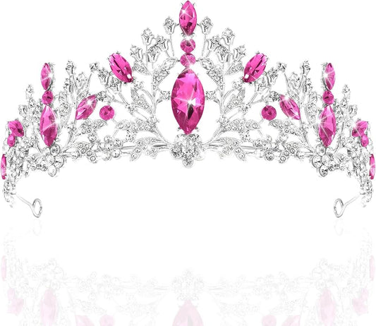 TAROSE Crowns for Women and Girls, Queen Crystal Gold Silver Tiaras with White Rhinestone and Combs, Goddess Crown for Wedding Bride Birthday Princess Bridal Shower Hair Accessories for Women