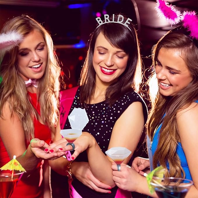 Bride Headband for Wedding, Bridal Shower, Bachelorette Party, Bridal Tiara, Rhinestone & Silver, Women's Headpiece Hair Accessories, One Size, 1 Count