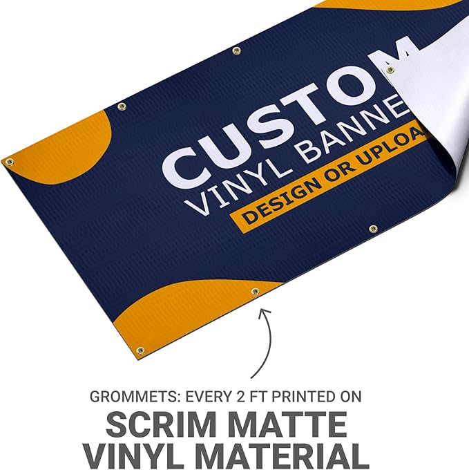 GotPrint Custom Banner 13oz Matte | Personalized Custom Vinyl Banner for Grand Openings, Graduations, Parties, Event Promotions | Add Your Text, Logos, Image, Indoor or Outdoor Use, 4 ft x 10 ft