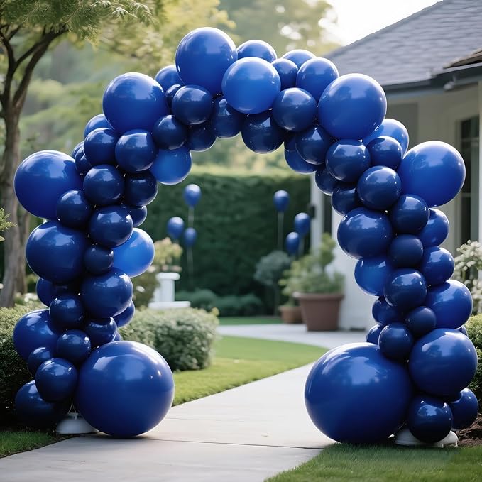 KAWKALSH Navy Blue Balloon 110pcs, 12 Inch Thickened Latex Party Balloons Helium Bright Color for Birthday Baby Shower Wedding Party Supplies Arch Garland Decoration