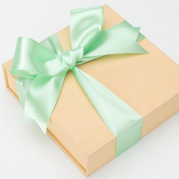 ATRBB 25 Yards 1-1/2 inch Wide Satin Ribbon Perfect for Wedding,Handmade Bows and Gift Wrapping(Mint Green)