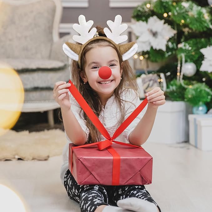 Reindeer Antlers Headband - Cute Deer Antlers for Xmas Party Favors