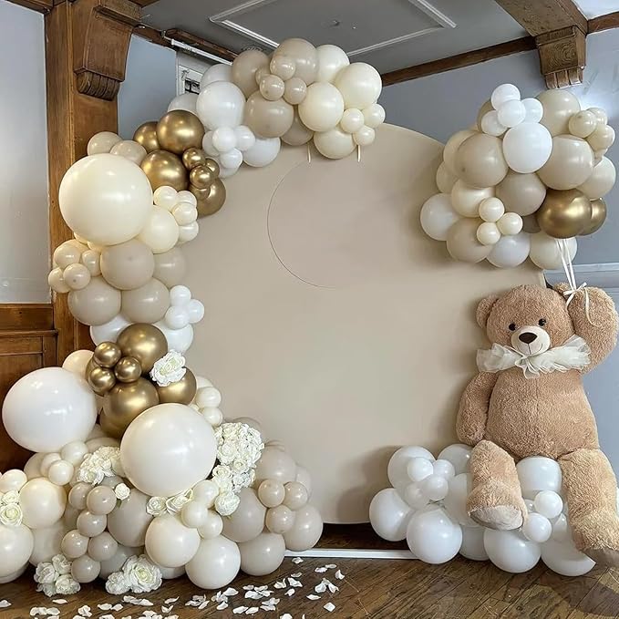 90pack Ivory Balloons Different Size 18/12/10/5 Inch Ivory White Balloon Garland Arch Kit for Graduation, Wedding, Birthday, Princess Theme, Baby Shower, Anniversary Party Decorations