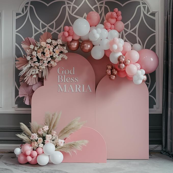 Pink Balloons, 50pcs Pink and White Balloons, Rose Gold Macaron Pearl Latex Party Balloon Confetti Balloon for Girl Woman Valentine Birthday Party Baby Shower Gender Reveal Wedding Decorations