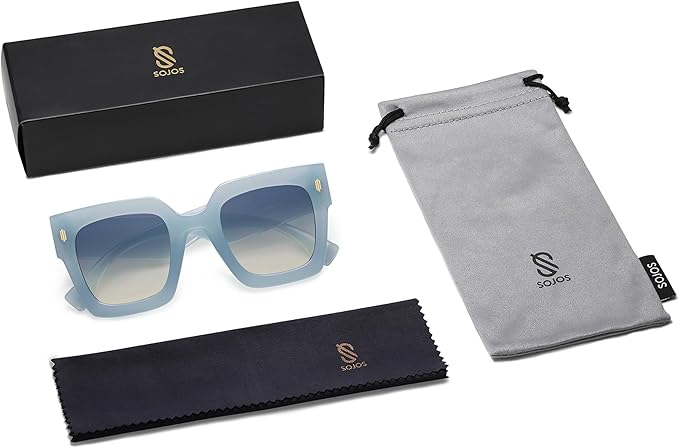 SOJOS Vintage Oversized Square Sunglasses for Women,Retro Womens Luxury Big Large Sun Glasses UV400 SJ2194