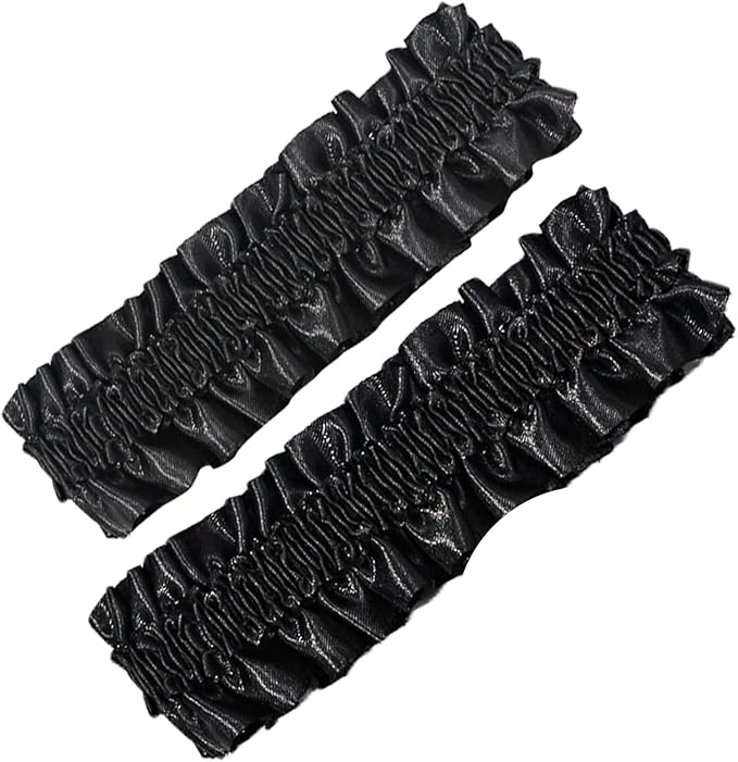2PCS Sleeve Garters for Men - Vintage Elastic Armband, Roaring 20s Armband Garter, Anti-Slip Shirt Stays Mens Accessories Party Decoration (Black)