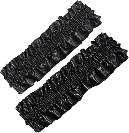 2PCS Sleeve Garters for Men - Vintage Elastic Armband, Roaring 20s Armband Garter, Anti-Slip Shirt Stays Mens Accessories Party Decoration (Black)