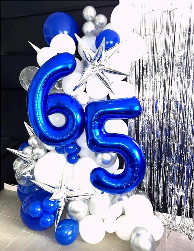 Navy Blue Jumbo Number 16 Balloon 40 Inch, Boy Girl 16 Birthday Supplies, Foil Helium 16 Birthday Giant Balloon, Mylar Blue Number Balloons Anniversary Decorations