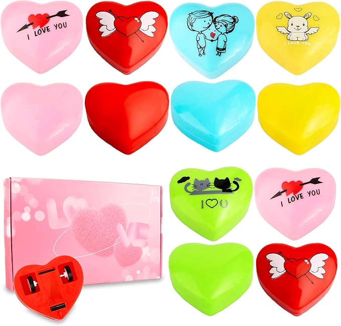Small Pull Back Toy Cars Set,Mini Racing Vehicles for Holiday Birthday Party Favors,Goodie Bag Stuffers,Classroom Prizes,Bulk Toys for Kids,Girls,Boys(Valentine Day Heart Shape I Love You Gift)12 Pack