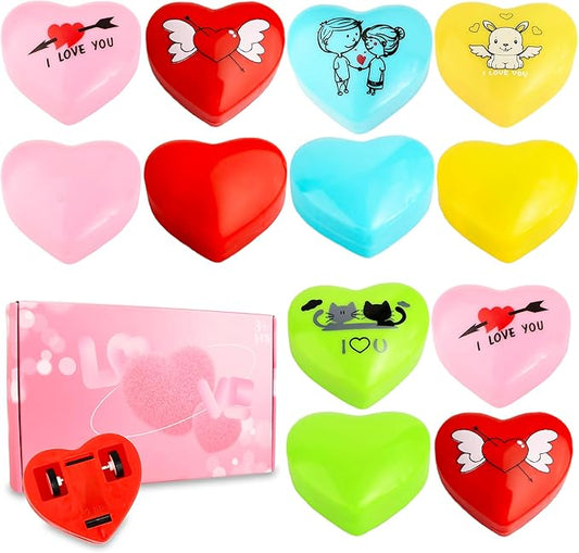 Small Pull Back Toy Cars Set,Mini Racing Vehicles for Holiday Birthday Party Favors,Goodie Bag Stuffers,Classroom Prizes,Bulk Toys for Kids,Girls,Boys(Valentine Day Heart Shape I Love You Gift)12 Pack