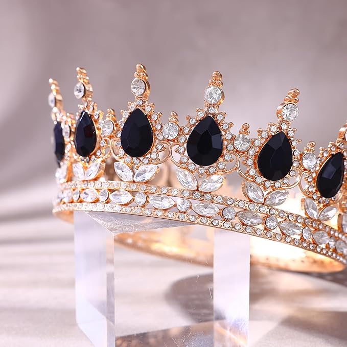 Queen Crown for Women Crystal Tiara for Girl Rhinestone Wedding Headband for Bride Hair Accessories for Costume Birthday Party Prom Gifts