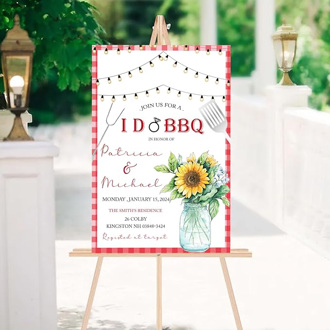 I Do BBQ Welcome Sign Template, Editable BBQ Couples Shower, I Do BBQ Couple's Shower, Barbecue Rehearsal Dinner, Couples Shower BBQ Sign, BBQ Welcome Sign, Bbq Engagement Sign