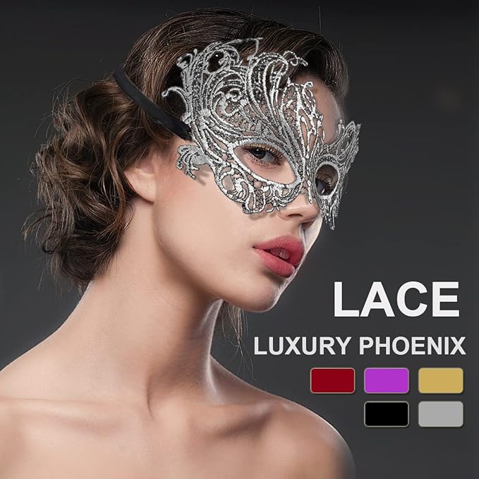 Masquerade Masks for Women Men Couple Lace Eye Mask for Venetian Carnival Halloween Party Ball Prom Costume Mardi Gras