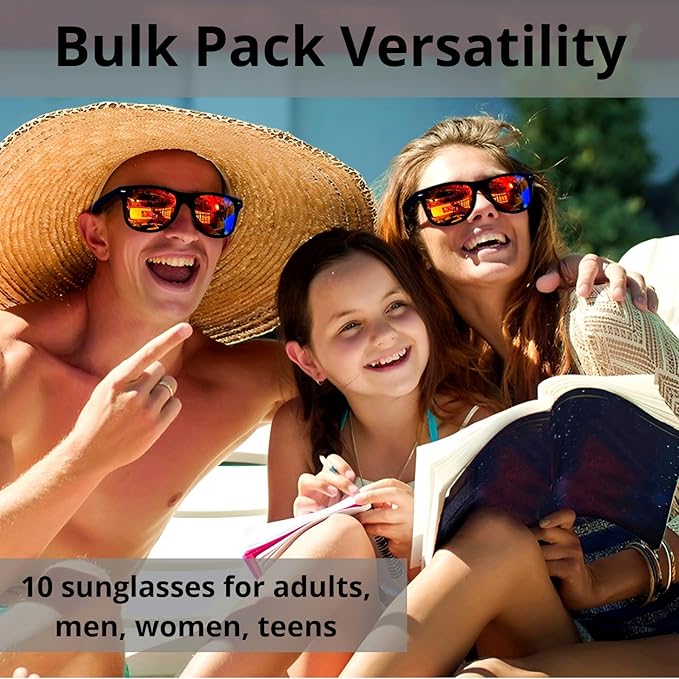 Eyegla Sunglasses Bulk Adults Party Sunglasses 80s Shades Eyewear Party Favors Glasses 10/20 Pack