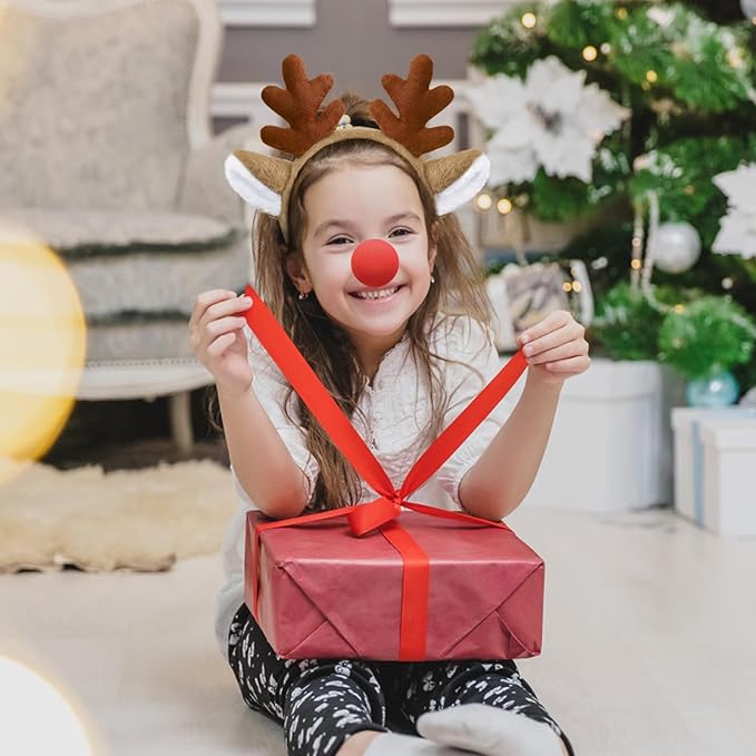 Reindeer Antlers Headband - Cute Deer Antlers for Xmas Party Favors