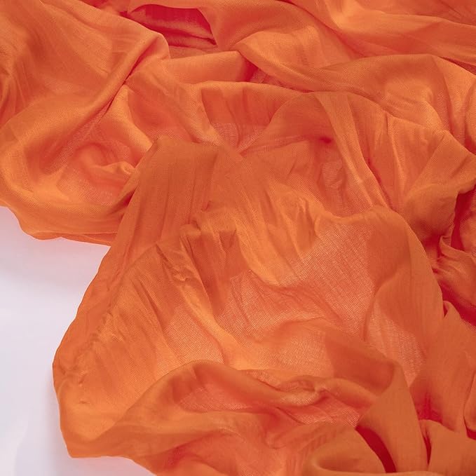Socomi Orange Fall Thanksgiving Cheesecloth Table Runner Boho Rustic Gauze 120 inch 10FT Cheese Cloth Runner for Wedding Party Baby Shower Birthday Home Decor Holiday Decorations