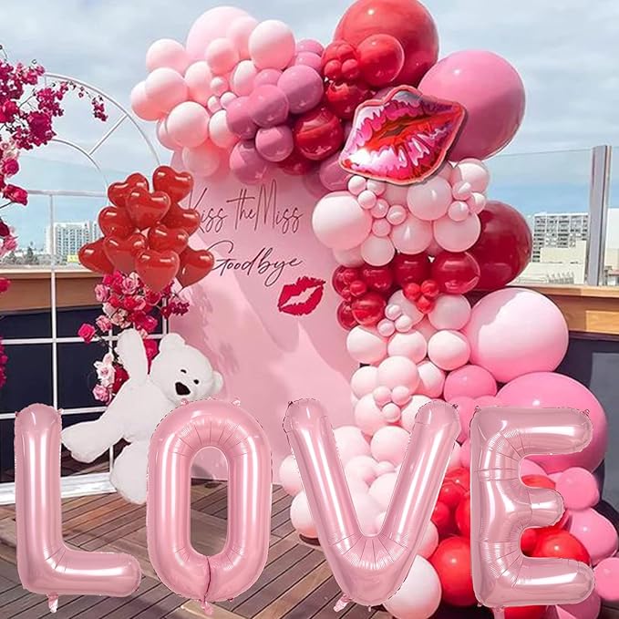 Pastel Pink I Letter Balloon, 40" Alphabet Foil Light Pink, Large Self Inflating for Girls Birthday Party Baby Shower Decoration