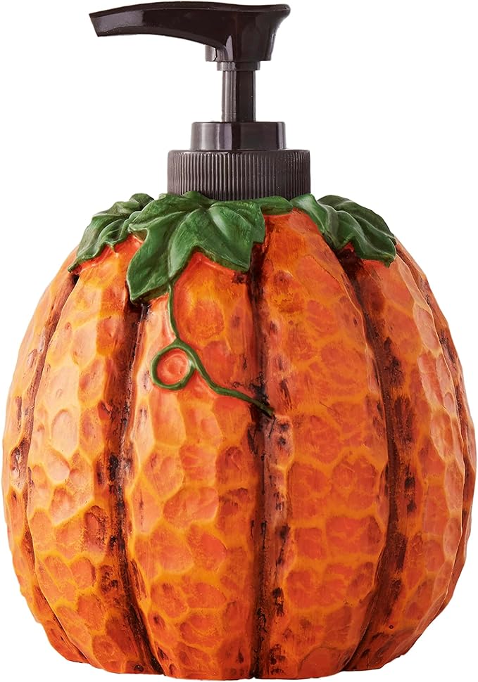 SKL Home Fall/Harvest/Autumn Bounty Soap Dispenser for Bath/Kitchen & Gift, Orange