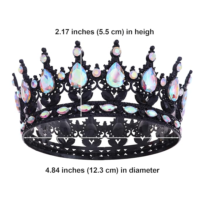 Queen Crown for Women Crystal Tiara for Girl Rhinestone Wedding Headband for Bride Hair Accessories for Costume Birthday Party Prom Gifts