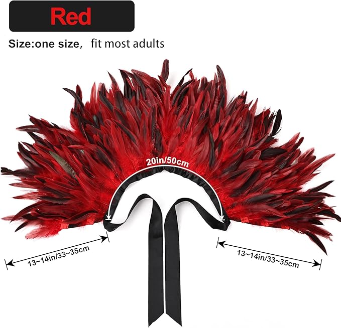 Gothic Natural Feather Shrug Feather Shawl Wrap Cape Victorian Collar for Halloween Cosplay Party Costume Accessories