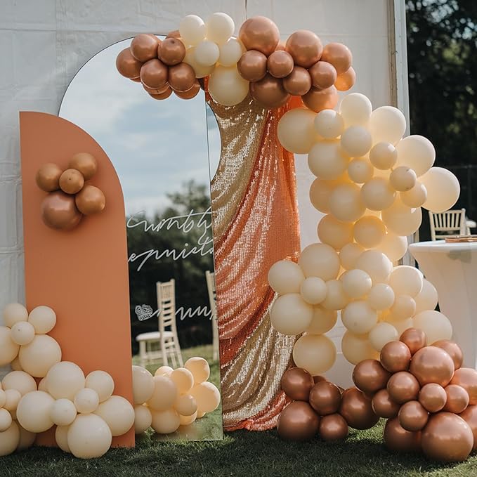 Fall Balloon Arch Kit, Orange balloon arch Thanksgiving Balloon Arch Garland with Sand Gold Burnt Orange Balloons for Birthday Little Pumpkin Wedding Fall Baby Shower Decorations