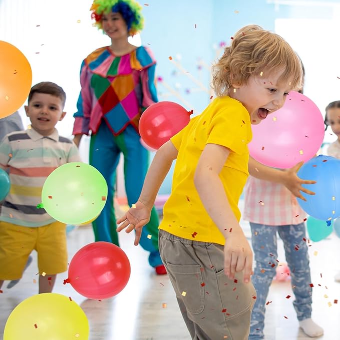 24 Pcs Multicolor Punch Balloons Bounce with Rubber Band Handle Heavy Duty for Birthday party favors, Kid (Multicolor)