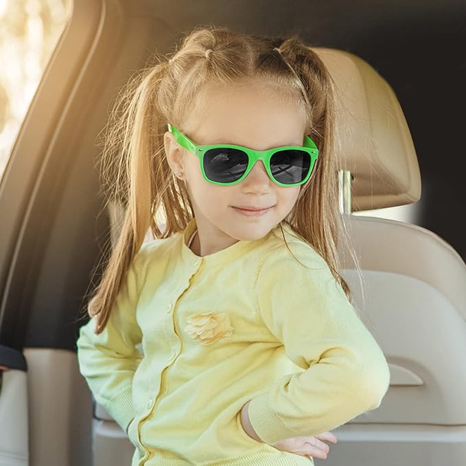 Pibupibu Kids Neon Colors Party Favor Supplies Unisex Sunglasses Pack of 8