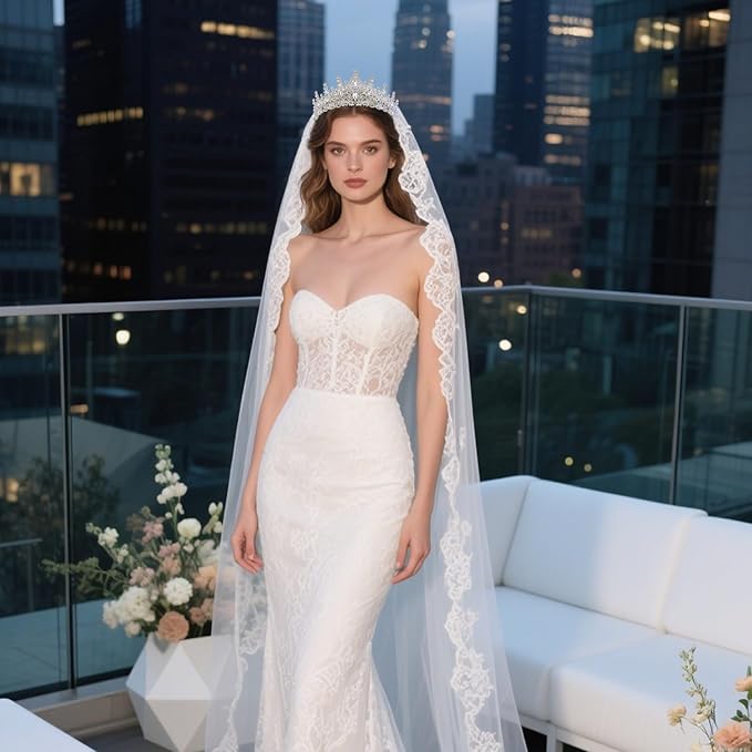 Bride Rhinestones Tiara Silver Crystal Princess Queen Crowns Headband for Women Wedding Birthday Halloween Prom Pageant Party Coming of Age Ceremony,Photo Props (HG828-Silver White)