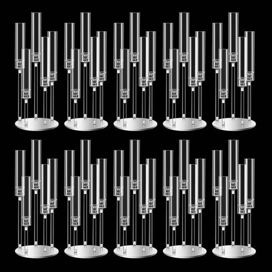 24inch 10pcs Acrylic Candelabra Centerpieces for Tables 5 Arms Wedding centerpieces for Decorations