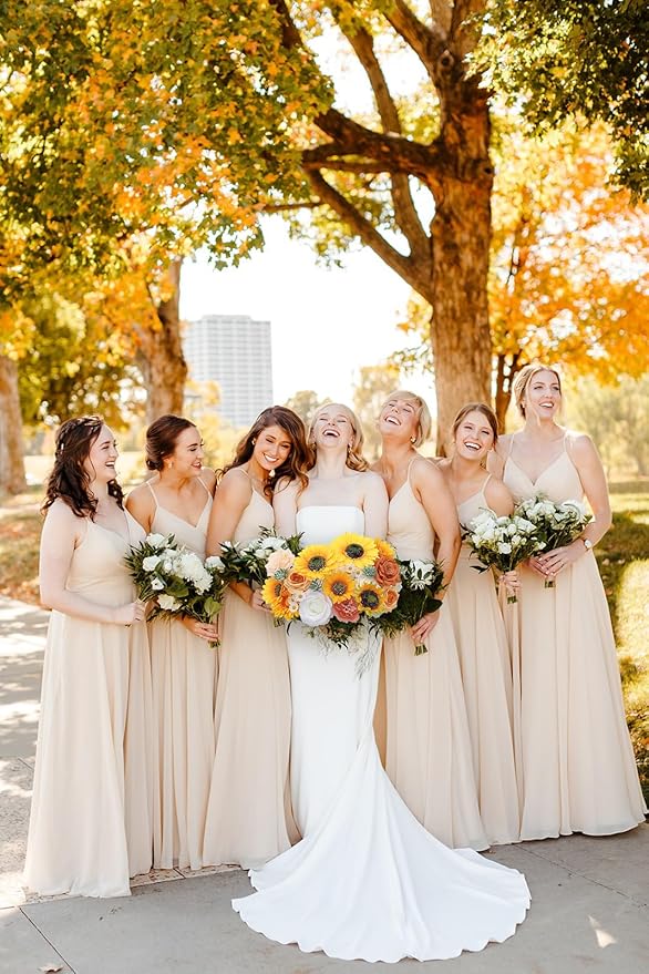 Sunflower Artificial Flowers Yellow Fake Flower Bouquet Box Set for DIY Bridal Wedding Shower Decorations Party Table Centerpieces Cake Decorating Silk Floral Arrangement for Home Decor Indoor