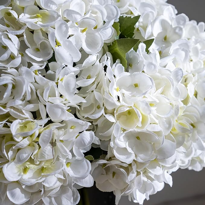 10PCS Faux Hydrangea Flower Hydrangea Artificial Flowers Hydrangea Bouquet Faux Flower Table Centerpieces for Home Wedding Bridal Bouquet Office Party DIY Floral Decor
