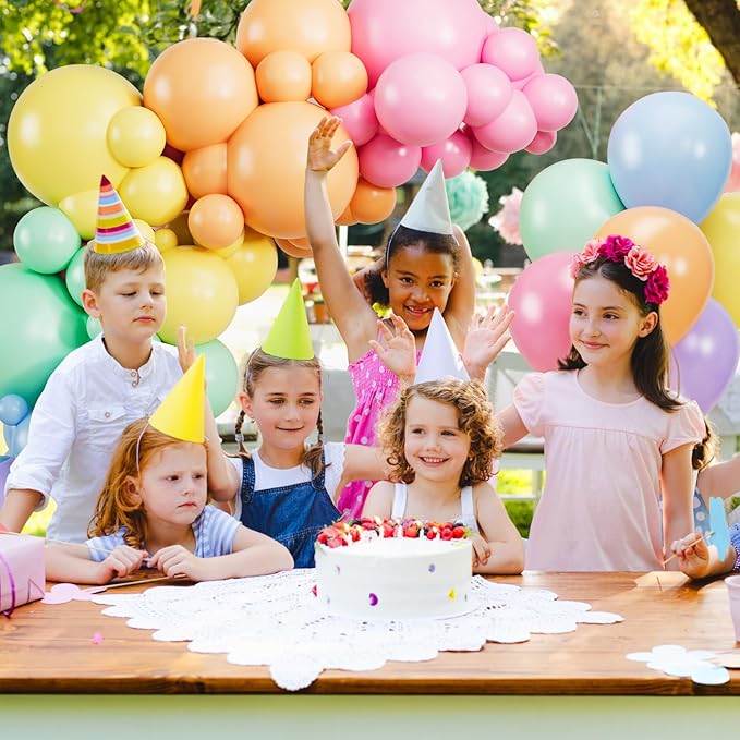 Labeol Pastel Rainbow Balloons Different Sizes 146PCS 18/12/10/5 Inch Rainbow Balloon Garland Arch Kit Quality Latex Balloons Assorted Colors Decorations for Birthday Party Baby Shower Wedding
