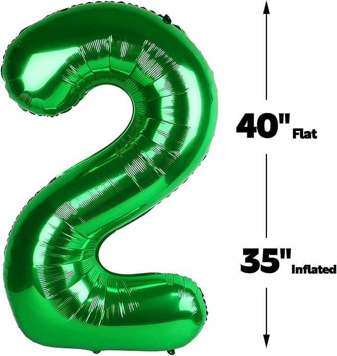 Green Number 21 12 Balloon 40 inch, Number 21 12 Birthday Balloon for Boy Girl, Green Foil 21 Balloon for 21 12 Birthday Party, Anniversary Celebration Number Balloons Decorations