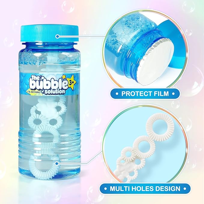 48 Pcs Bubble Bottles with Wand,Bubbles Party Favors for Kids,Summer Toys, Blow Bubbles Solution Novelty Toy, Party Favors, Birthday Party Supplies, Outdoor & Indoor Activity,4oz,6 Colors
