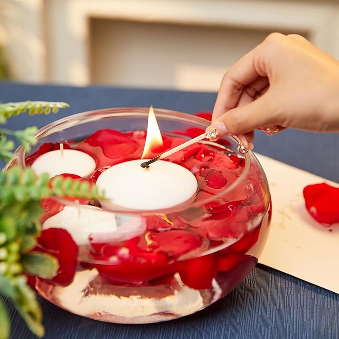 24-Pack 3-Inch Floating Candles – Elegant, Smokeless & Dripless for Weddings, Parties & Home Decor