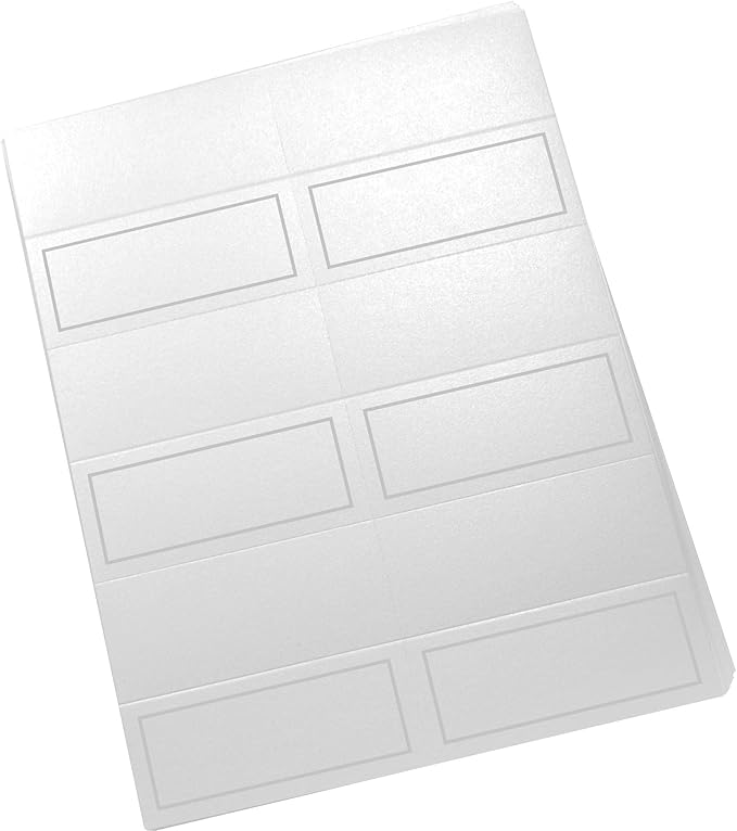 Single Line Border Printable Place Cards, Silver (Choose Color), Set of 150 (25 Sheets), Laser & Inkjet Printers - Wedding, Party, Dinner, and Special Events - Made in the USA