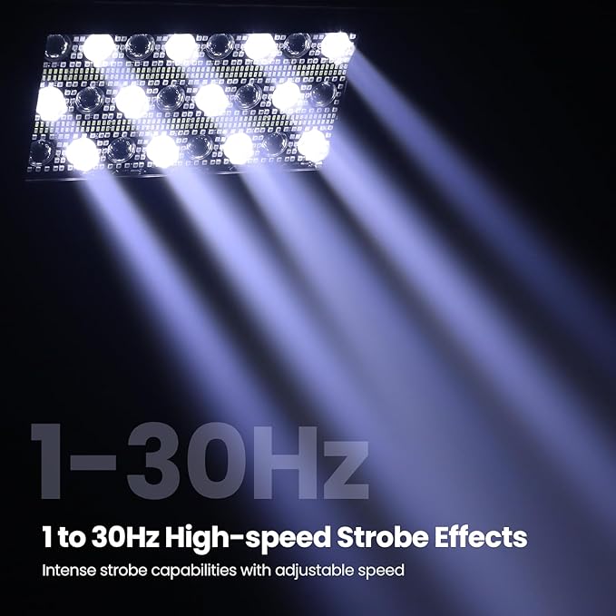 Betopper LF2405 300w Matrix Beam LED Strobe Effect Lights，Stage Lights Wash LED Strobe Light, Super Bright Large Flash Stage Lighting, DMX Dj Strobe Lights for Parties Club Disco Xmas etc