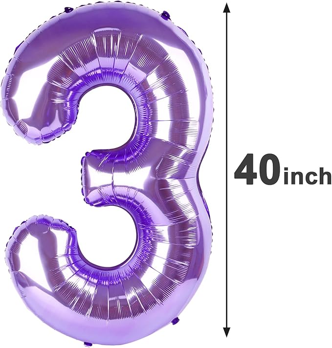 Purple Number 13 Balloon 40 Inch Birthday Decorations, Number 13 Balloon Birthday Party Decorations, Anniversary Decorations Graduations Party Supplies