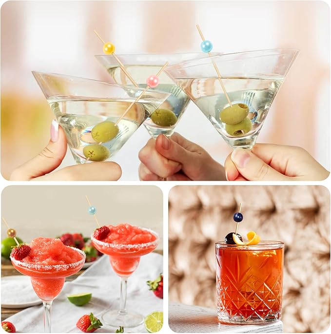 Cocktail Picks for Appetizers, Toothpicks for Appetizers, 100PCS Cocktail Toothpicks for Drinks, Appetizer Skewers for Charcuterie Cups Board
