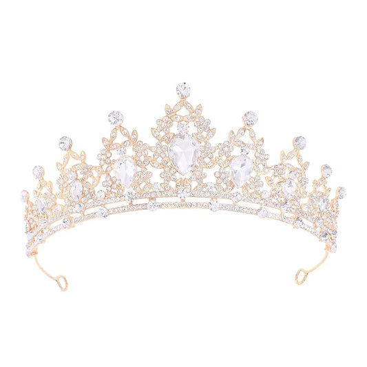 Princess Tiara and Crown for Women Wedding Tiaras for Bridal girls Tiaras and Crystal Crowns Rhinestone Headband Metal Hair Accessories for Costume Birthday Party Prom Gifts