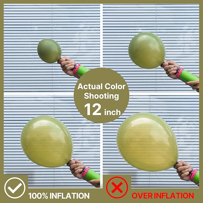 PartyWoo Sage Green Balloons 100pcs 5 Inch Olive Boho Green Latex Balloons for Birthday Baby Shower Graduation Wedding Dinosaur Jungle Golf Football Baseball Theme Party Decorations Green-F11