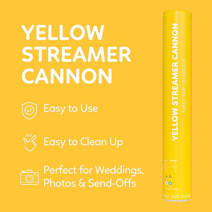 6 Pack Streamer Cannon Confetti Poppers | Biodegradable Rainbow Pack | TUR Party Supplies | Launches Up to 25ft | Giant (12 in) | Party Poppers for Graduation, Birthdays, Weddings & Other Celebrations