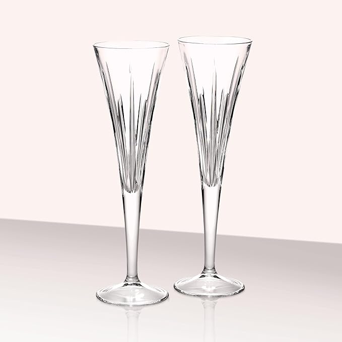 Reed & Barton Soho Crystal Flutes, Pair