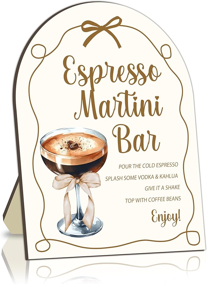 Espresso Bar Wooden Table Sign, Espresso Bar Sign for Baby Shower, Bride Shower, Baby Shower Table Signs, Coffee Station Welcome Board, Coffee Board for Wedding Party, Babies Party Decor 8x10 Inch