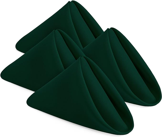Utopia Home [24 Pack, Hunter Green] Cloth Napkins 18x18 Inches, 100% Polyester Hemmed Edges, Washable and Reusable Ideal for Parties, Weddings and Dinners